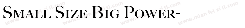 Small Size Big Power字体转换